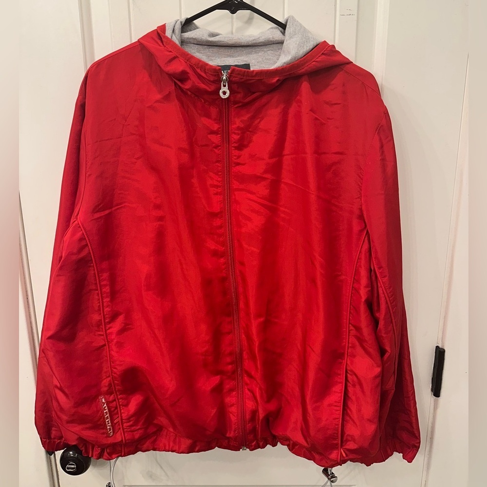 Lauren Ralph Lauren Red Lined Windbreaker Jacket Size L